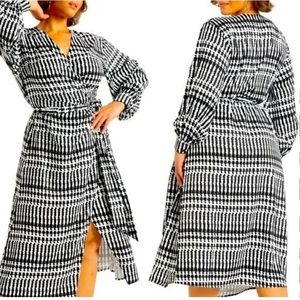 Eloquii printed wrap dress